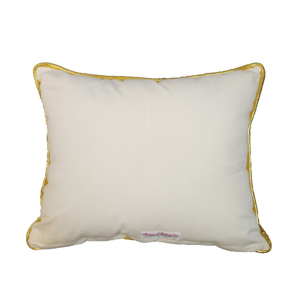 House of Hatten Angel Embroidered Angels Applique Vintage Pillow 9" Christmas - Picture 7 of 8